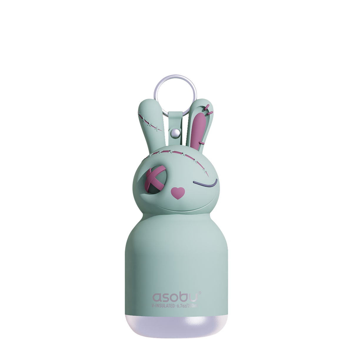 Butelka termiczna ze słomką Mini Spookie Asobu – Undead Bunny 200 ml