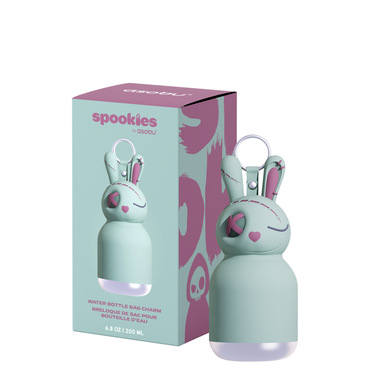 Butelka termiczna ze słomką Mini Spookie Asobu – Undead Bunny 200 ml