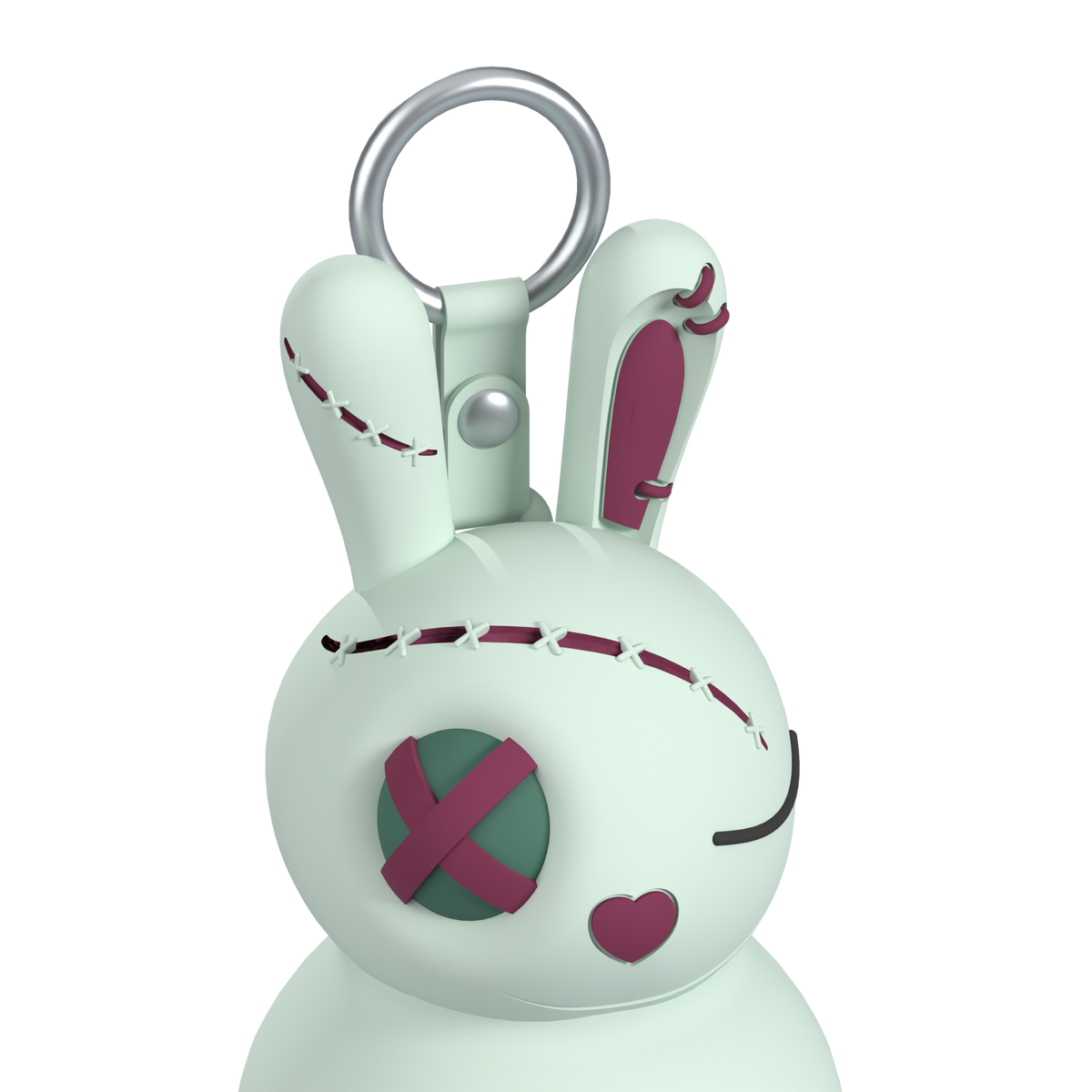 Butelka termiczna ze słomką Mini Spookie Asobu – Undead Bunny 200 ml