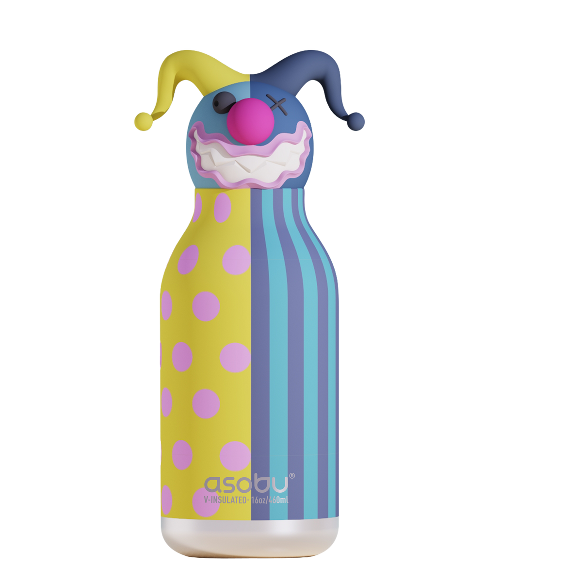 Butelka termiczna ze słomką Spookie Asobu – Clown 460 ml