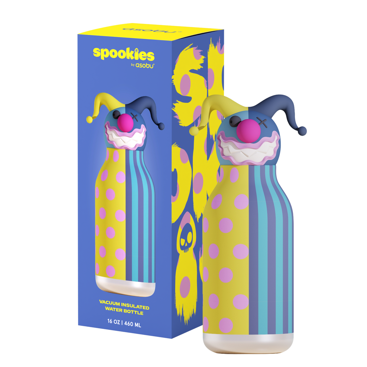 Butelka termiczna ze słomką Spookie Asobu – Clown 460 ml