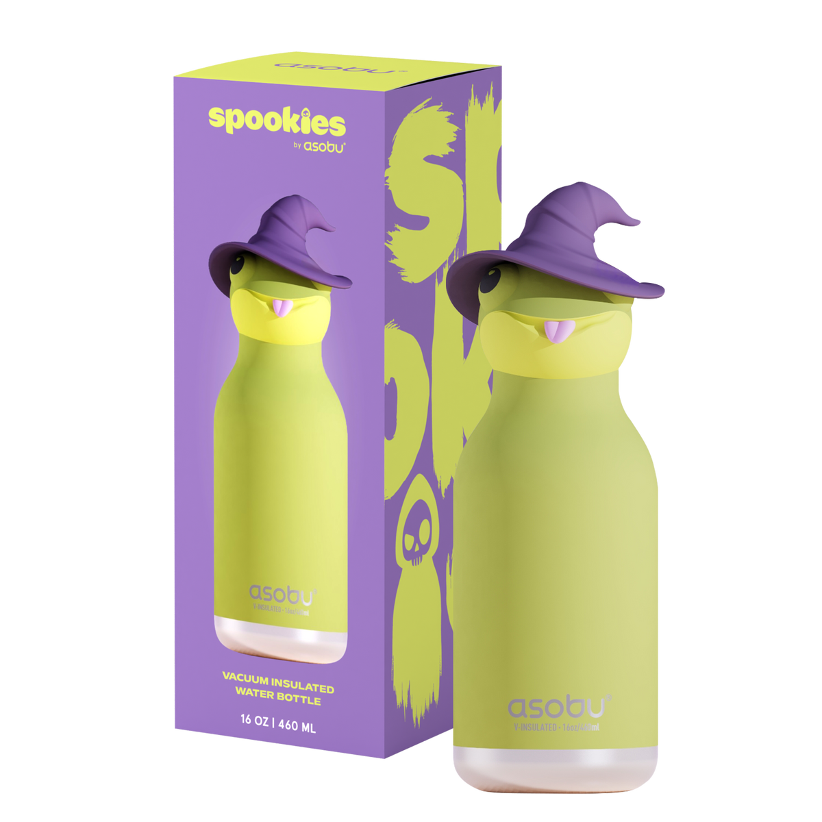 Butelka termiczna ze słomką Spookie Asobu – Witch 460 ml