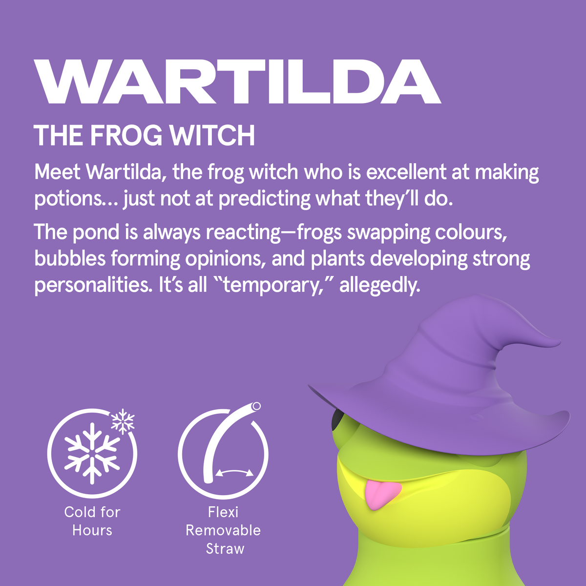 Butelka termiczna ze słomką Spookie Asobu – Witch 460 ml