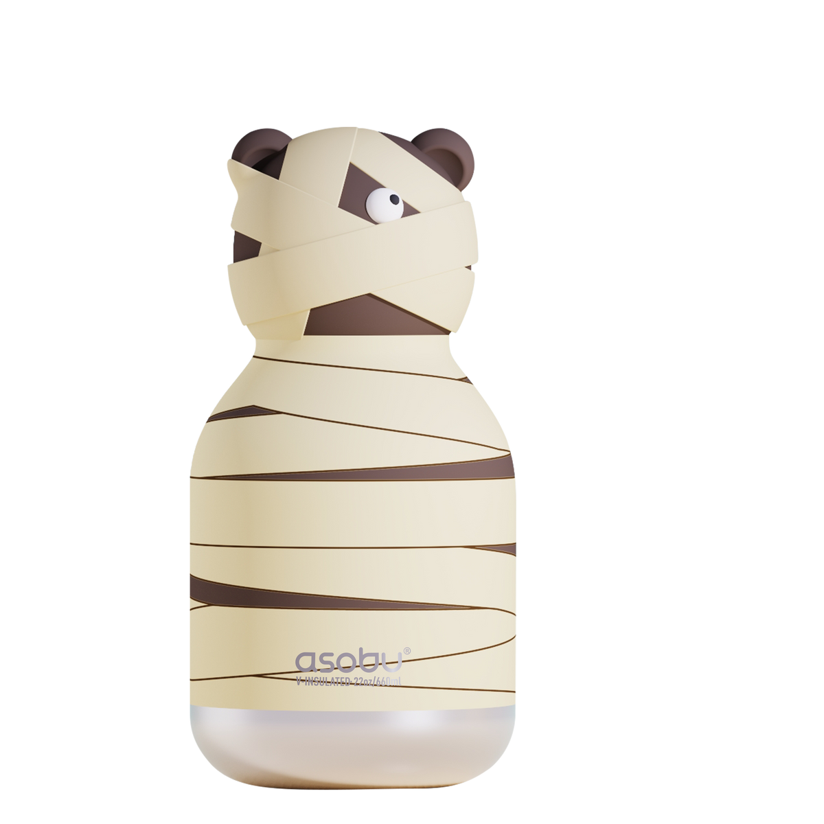 Butelka termiczna ze słomką Maxi Spookie Asobu – Mummified Bear 660 ml