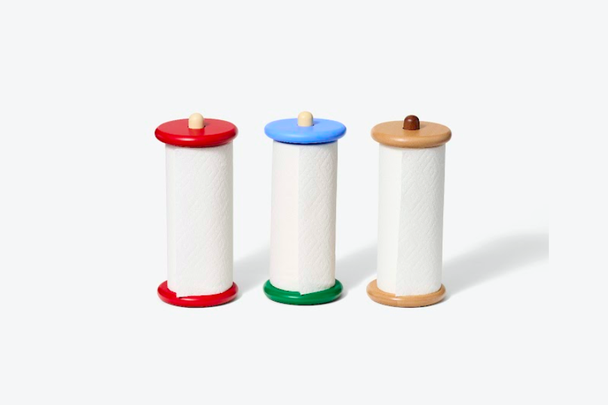 Areaware Spool Paper Towel Holder – Red and Yellow