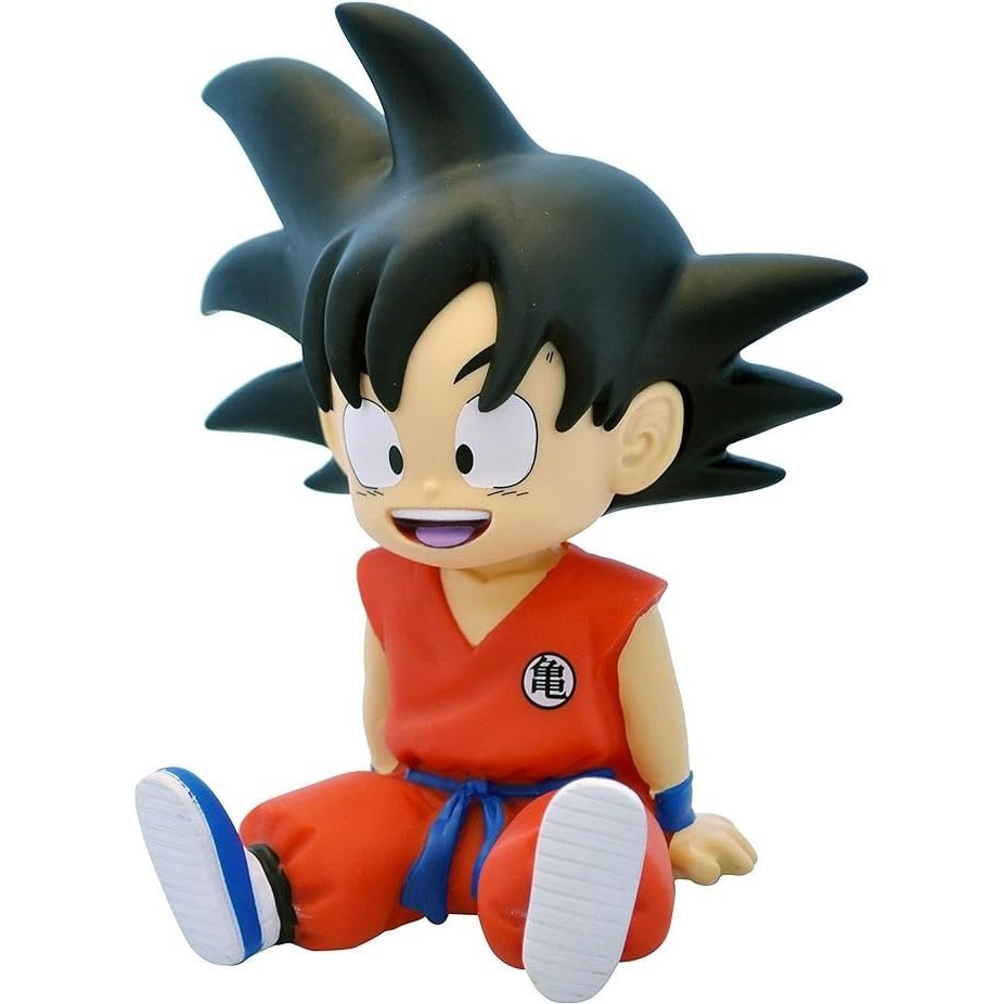 Plastoy skarbonka Dragon Ball w kształcie siedzącego Goku w czerwonym stroju