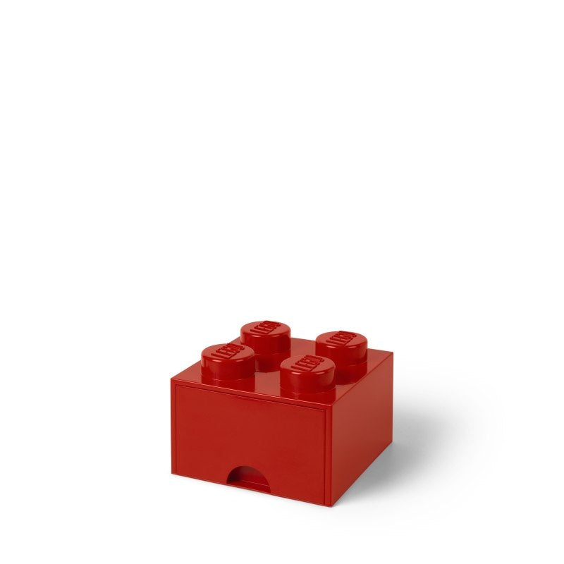 Czerwona szuflada LEGO Brick 4 do przechowywania klocków i akcesoriów