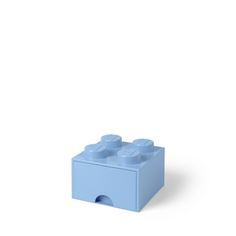 Szuflada LEGO Brick 4 jasnoniebieska w kształcie klocka LEGO do przechowywania drobiazgów