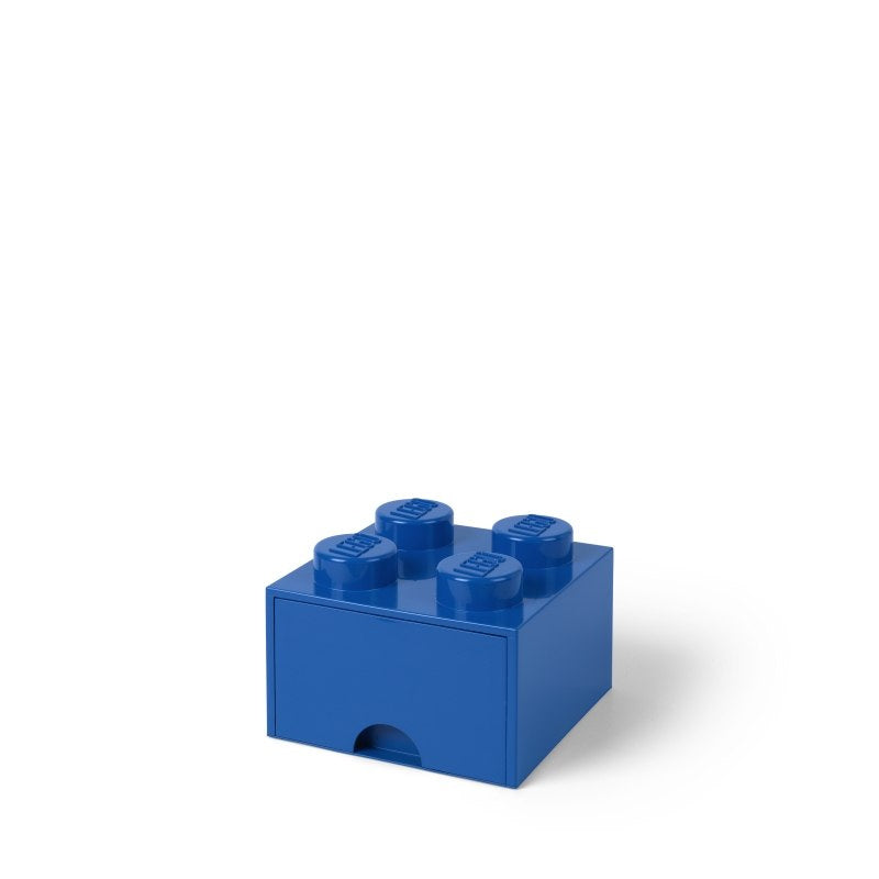 Niebieska szuflada LEGO na zabawki w kształcie kostki LEGO do przechowywania dziecięcych rzeczy