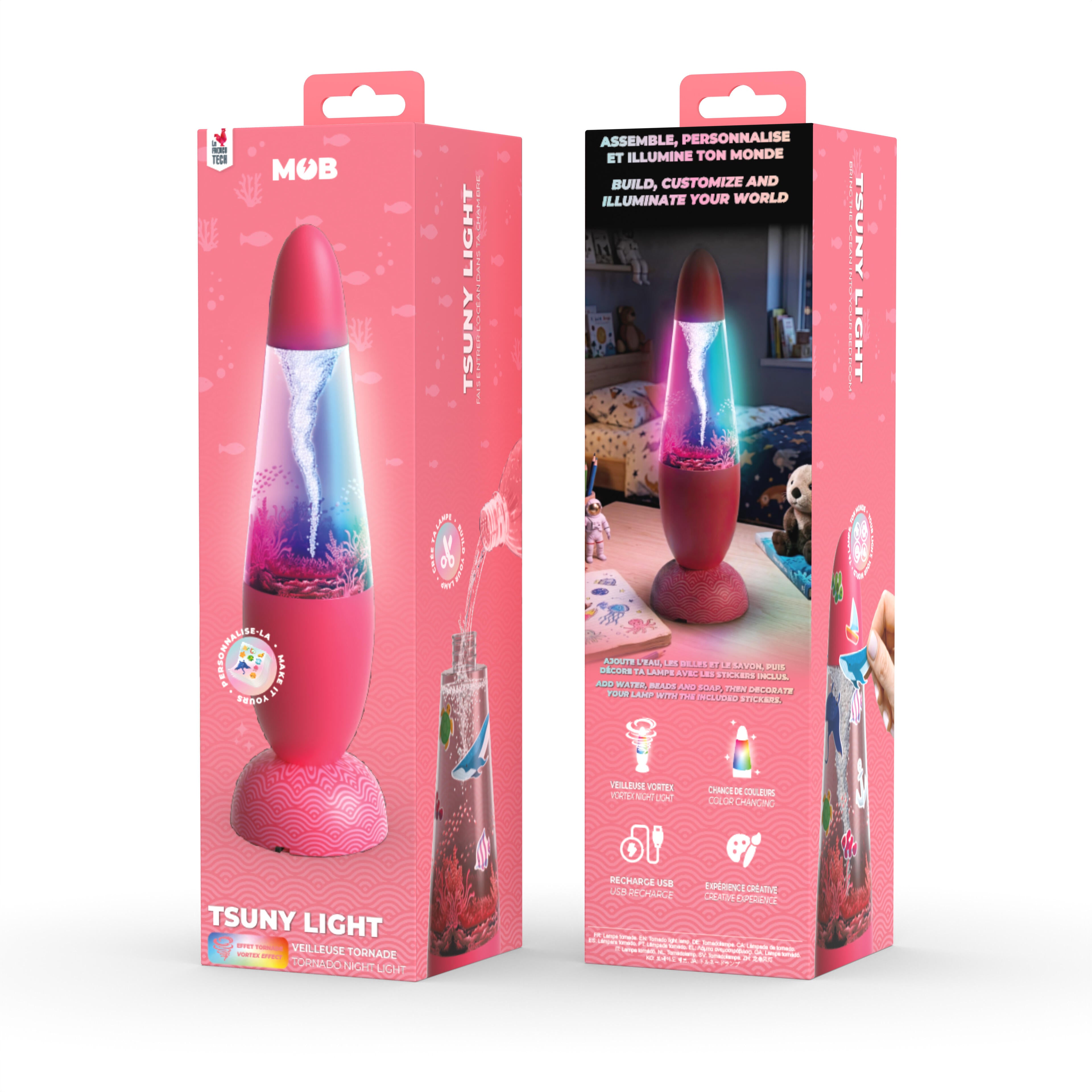 Lampka Tornado Tsuny Light MOB – koralowa