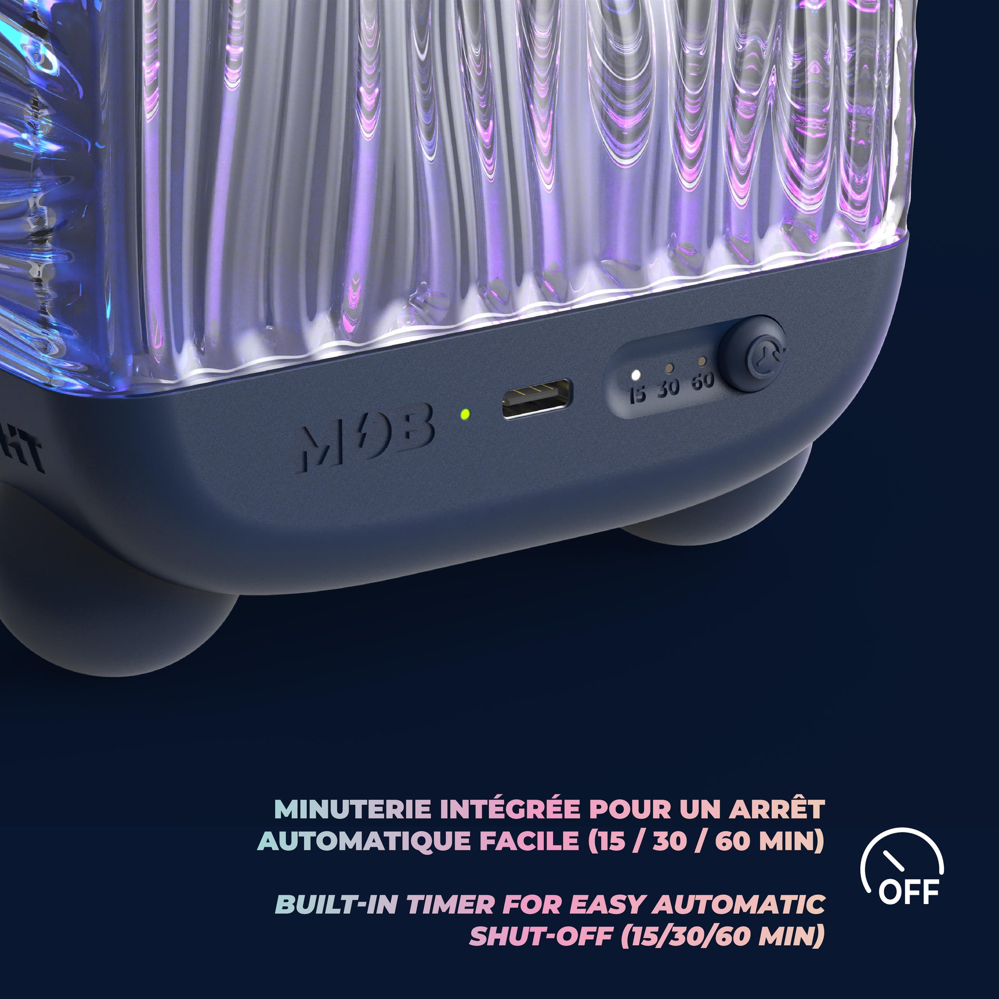 Lampka projekcyjna i głośnik Wavy Light MOB – głębinowa