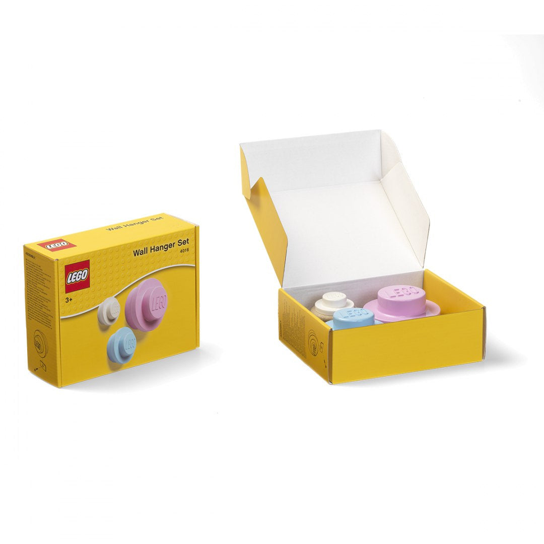 Zestaw wieszaki LEGO jasnoniebieski różowy biały w opakowaniu BV JACOB COMPANY