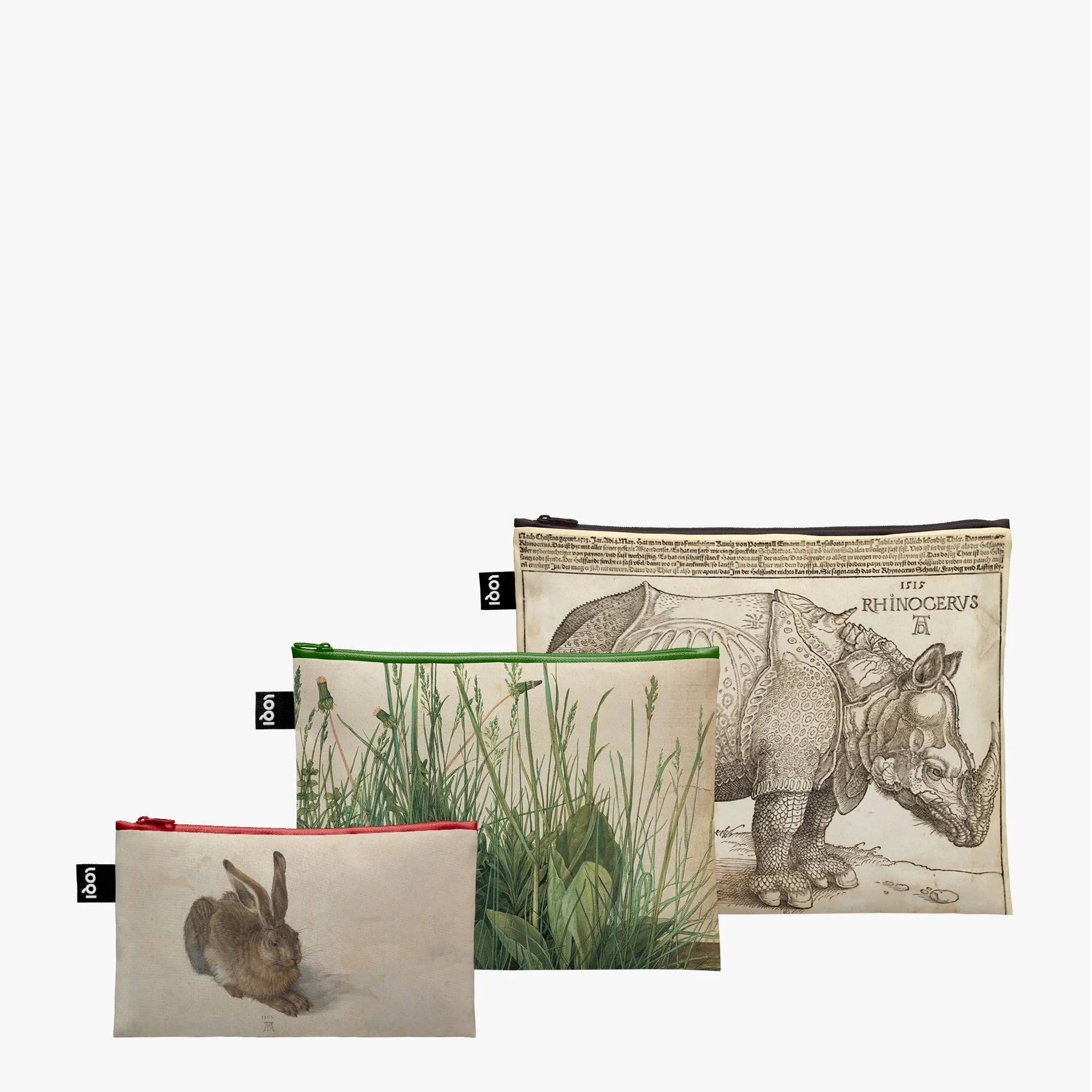 Zestaw saszetek LOQI – Rhinocerus, The Large Piece of Turf, Hare (3 szt.)
