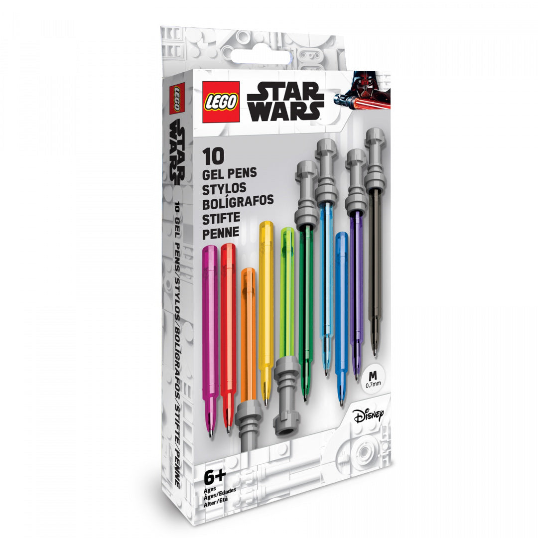 Zestaw 10 kolorowych długopisów żelowych Star Wars LEGO od BV JACOB COMPANY