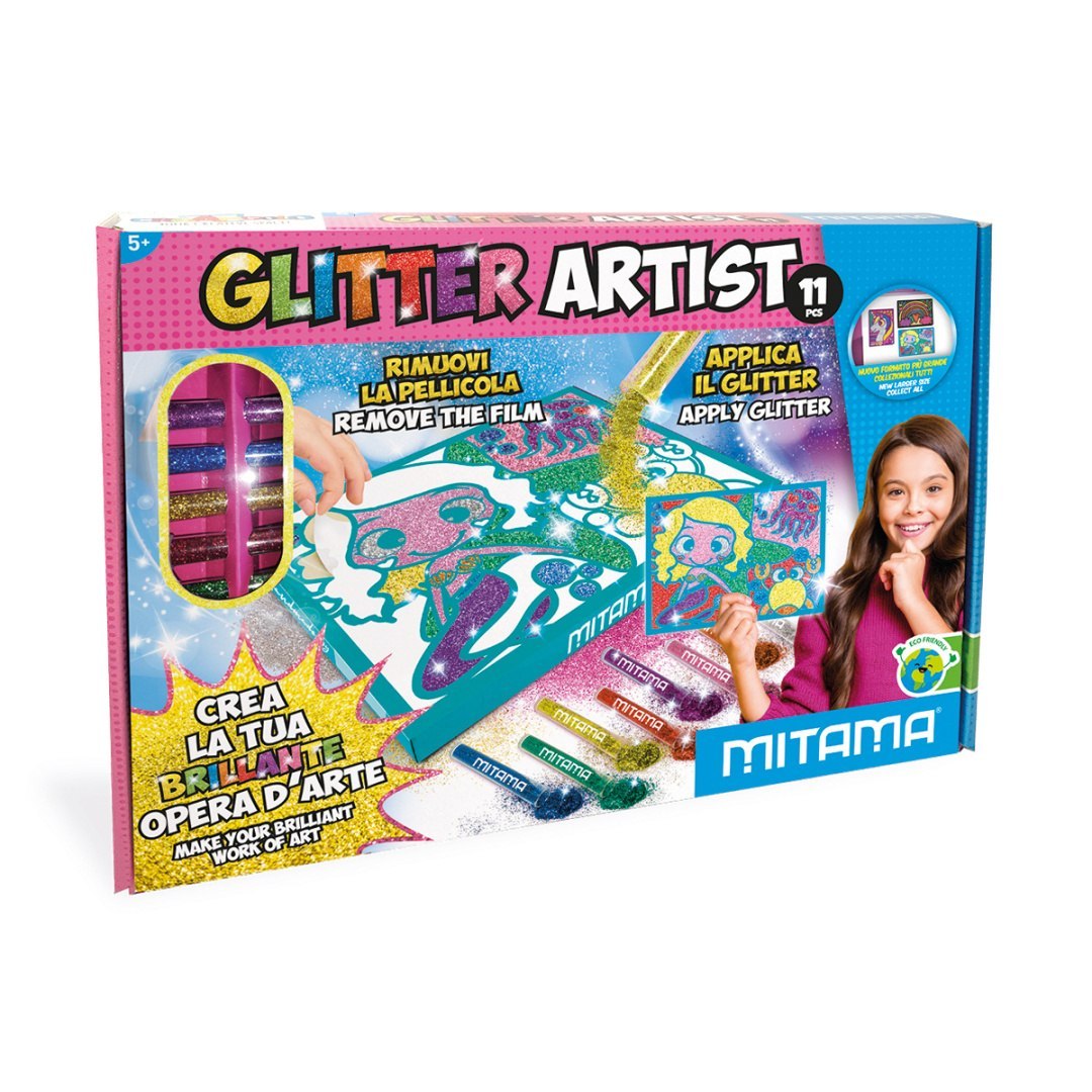Set creativo per bambini Glitter Artist per creare immagini glitterate MITAMA