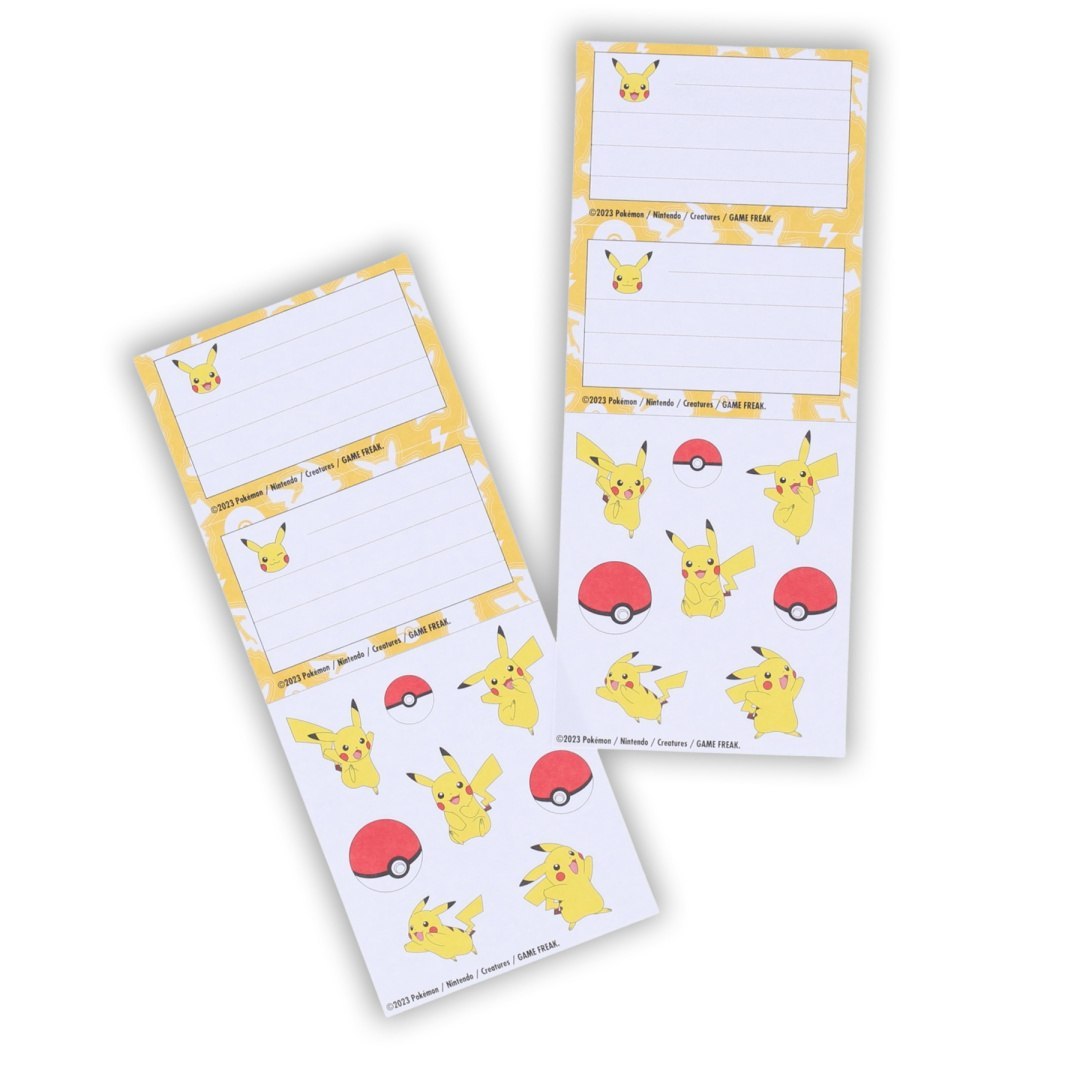 Pokémon-Aufkleber mit der Figur Pikachu und rot-weißen Pokebällen von LA PLUME