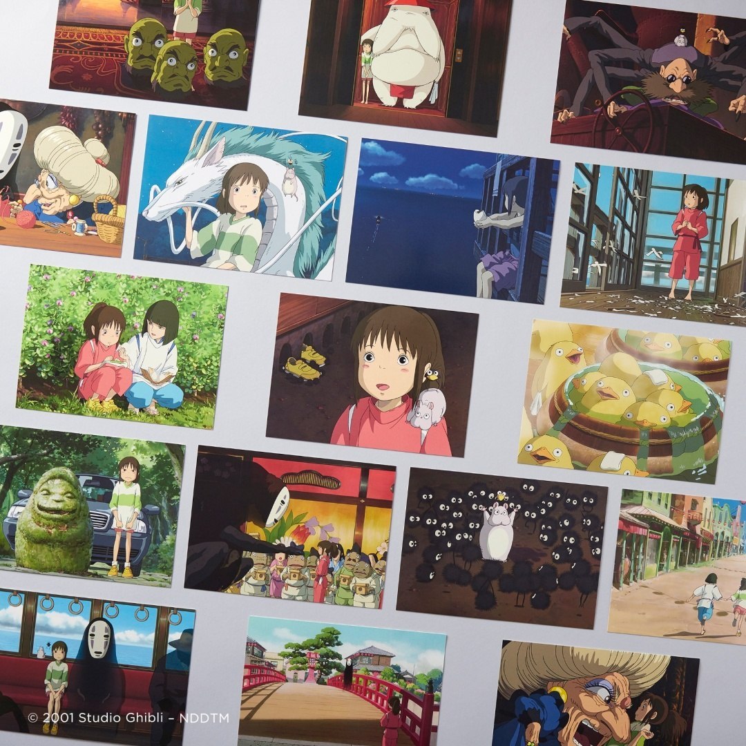 Zestaw pocztówek W Krainie Bogów z postaciami i scenami z filmu Studio Ghibli
