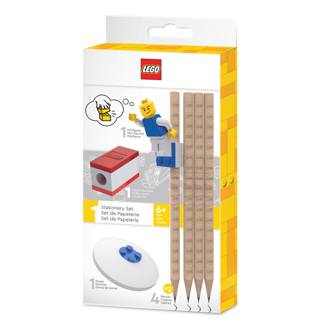 Zestaw szkolny LEGO z ołówkami, gumką i temperówką w oryginalnym opakowaniu BV JACOB COMPANY