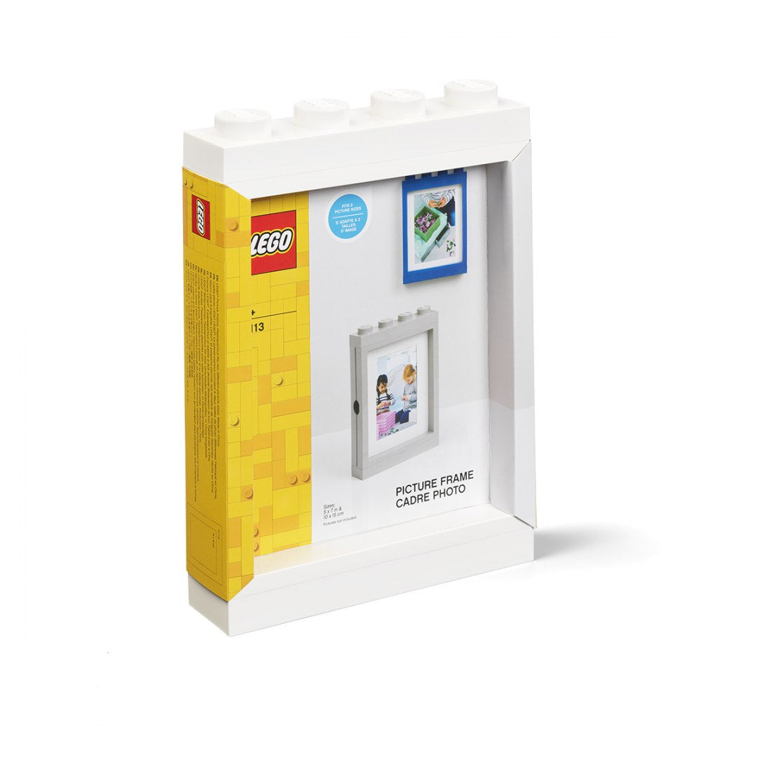 Biała ramka LEGO na zdjęcia biała w kształcie klocka do dekoracji ściennych