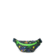 Nerka dziecięca dinozaur Yamann czarna z kolorowymi wzorami dinozaurów i zielonym zamkiem