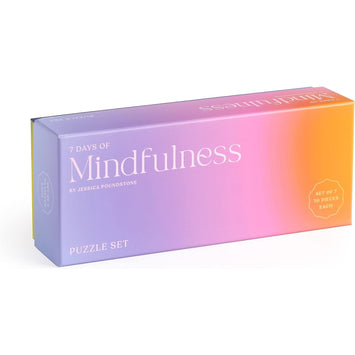 Conjunto de rompecabezas Galison puzzle mindfulness 500 elementos con el tema 7 días de atención plena en colores pastel