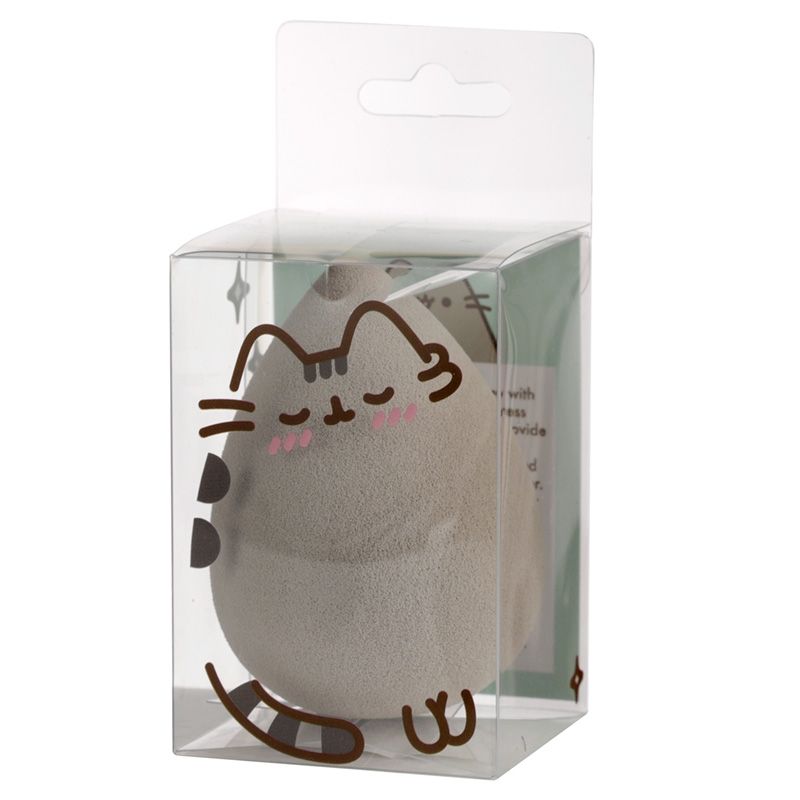 Make-up-Schwamm Katze Pusheen in grauer Farbe in transparenter Verpackung von LOQI
