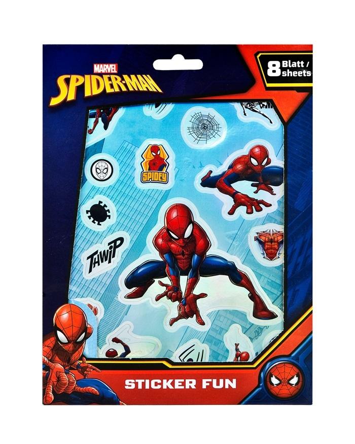 Metallische Spider-Man-Aufkleber mit Spider-Man-Motiven auf 8 Bögen von LOQI