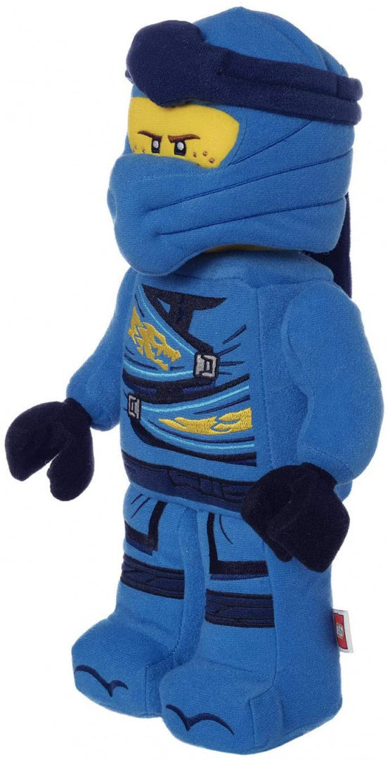 Pluszak LEGO Ninjago Jay w niebieskim stroju ninja z wyrazem skupienia na twarzy