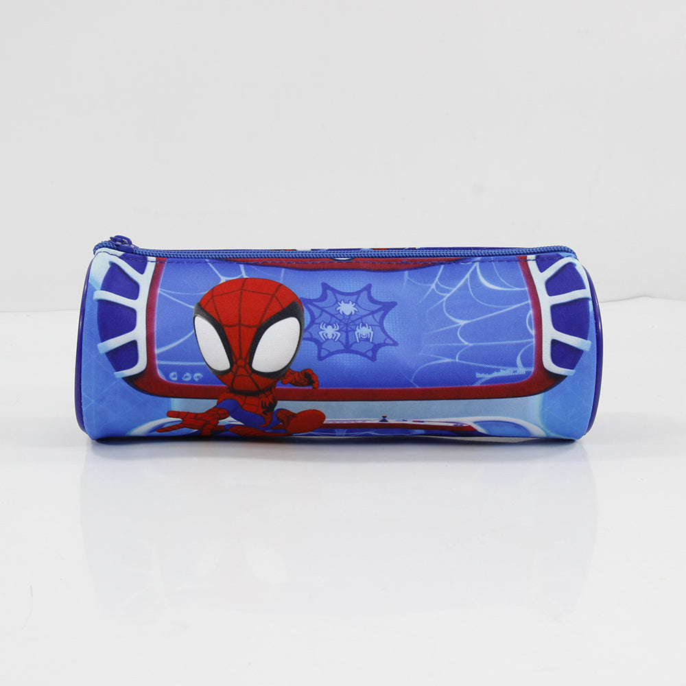 Blauer Spidey-Röhrenstift mit Druck von Spider-Man und Spinnennetzmotiv
