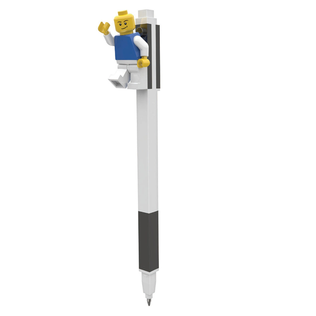 Długopis żelowy LEGO czarny z figurką LEGO na klipie do pisania i kolekcjonowania
