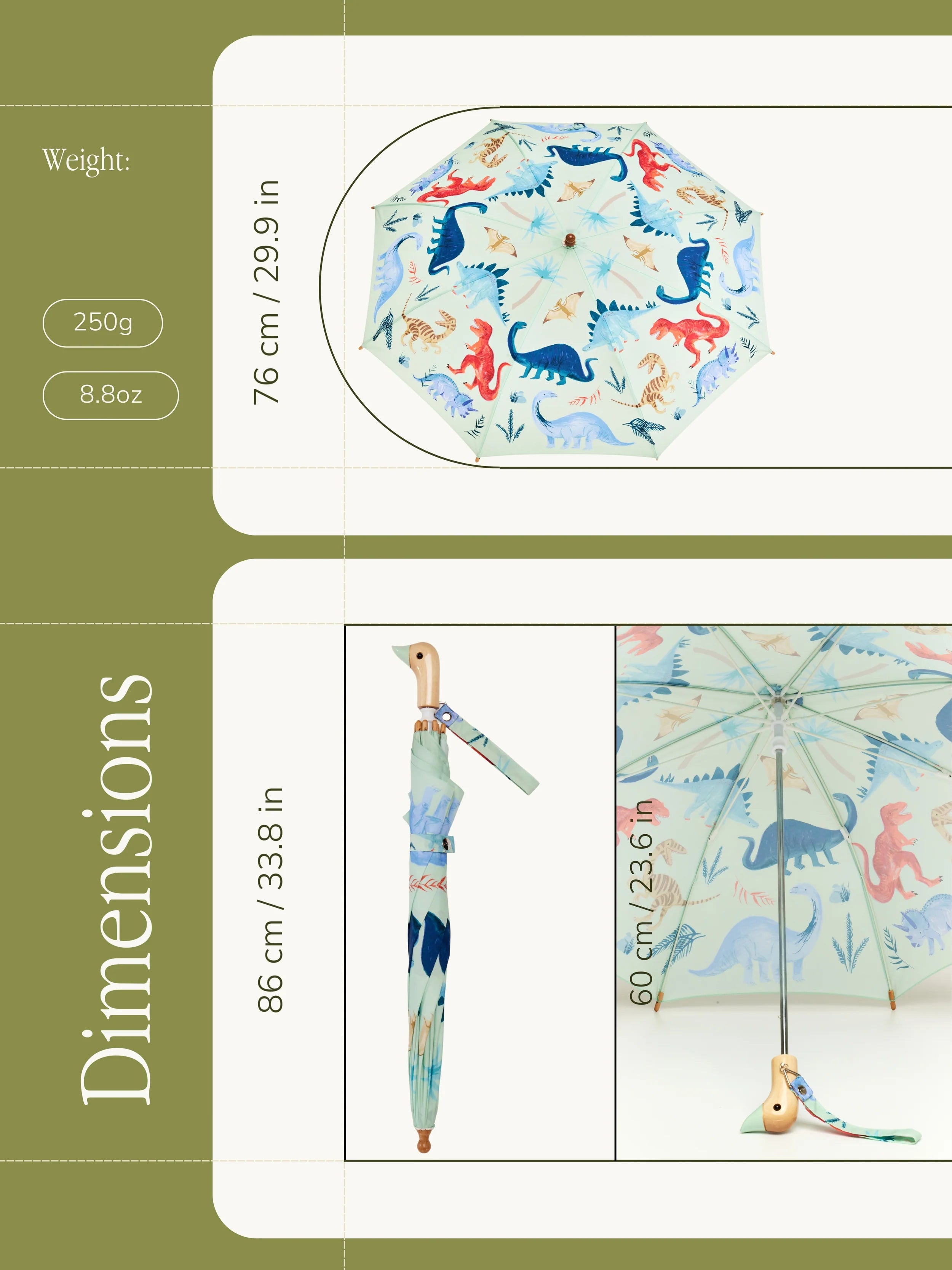 Parapluie enfant caneton - Royaume des Dinosaures