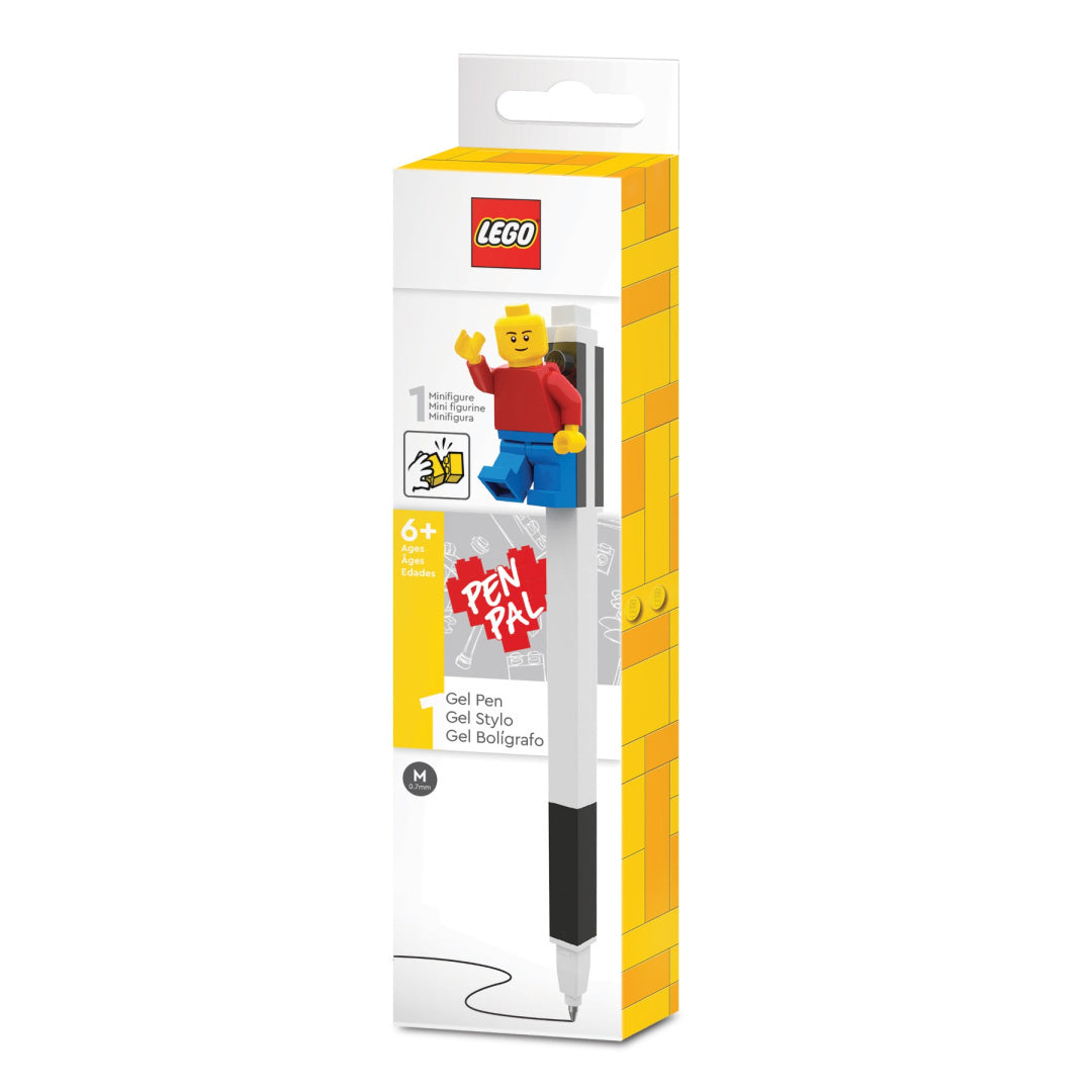 długopis żelowy LEGO czarny z figurką LEGO na klipsie w opakowaniu BV JACOB COMPANY