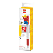 długopis żelowy LEGO z minifigurką w czerwono-białych kolorach do pisania i zabawy