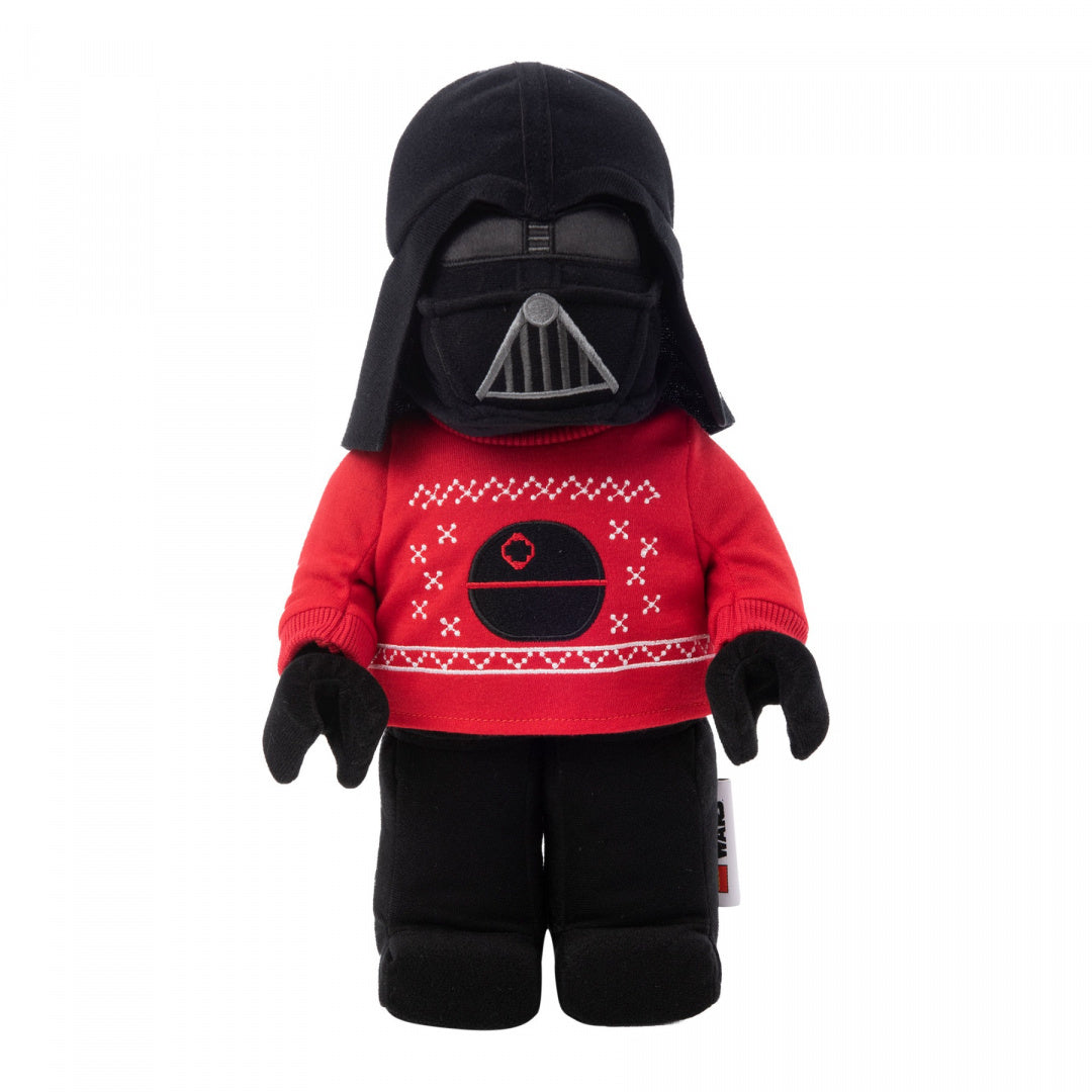 LEGO pluszak Darth Vader Star Wars w czerwonym swetrze z motywem Gwiazdy Śmierci