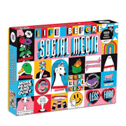 Puzzle 1000 elementów dla dorosłych Galison Life Before Social Media z kolorowym retro wzorem