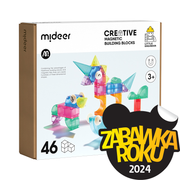Klocki magnetyczne dla dzieci Mideer 46 elementów do kreatywnej zabawy i budowania figurek