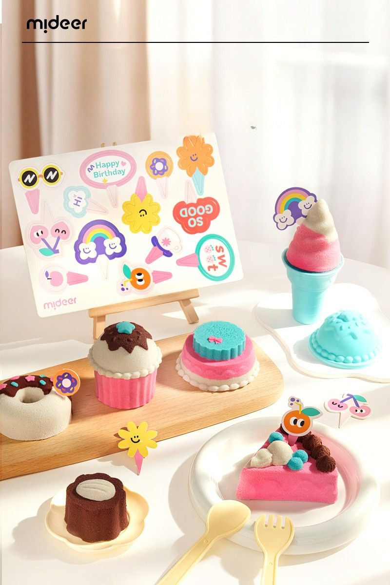 Arena mágica con la caja de arena Mideer – dulces