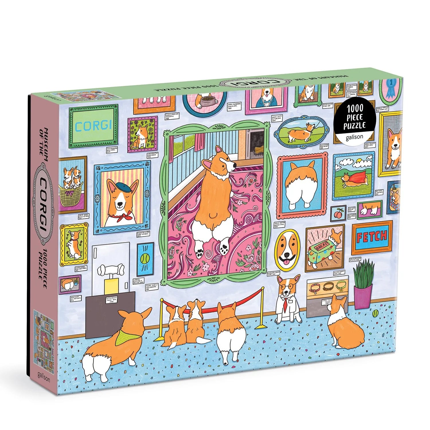 Puzzle 1000 elementów corgi Galison układanka z ilustracją psów rasy corgi w galerii obrazów