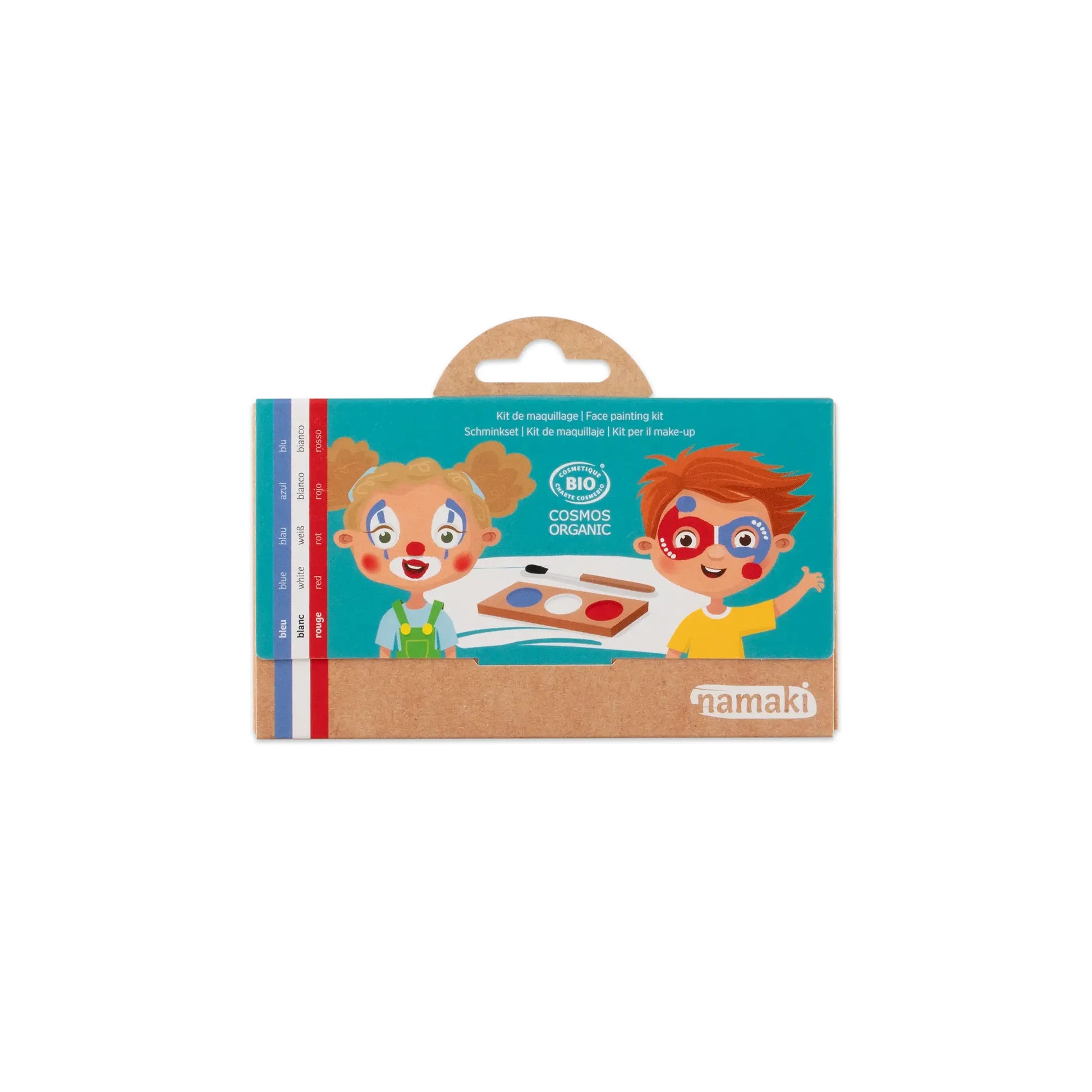 Zestaw do malowania twarzy dla dzieci Yamann z ekologicznych farb i pędzelków w opakowaniu