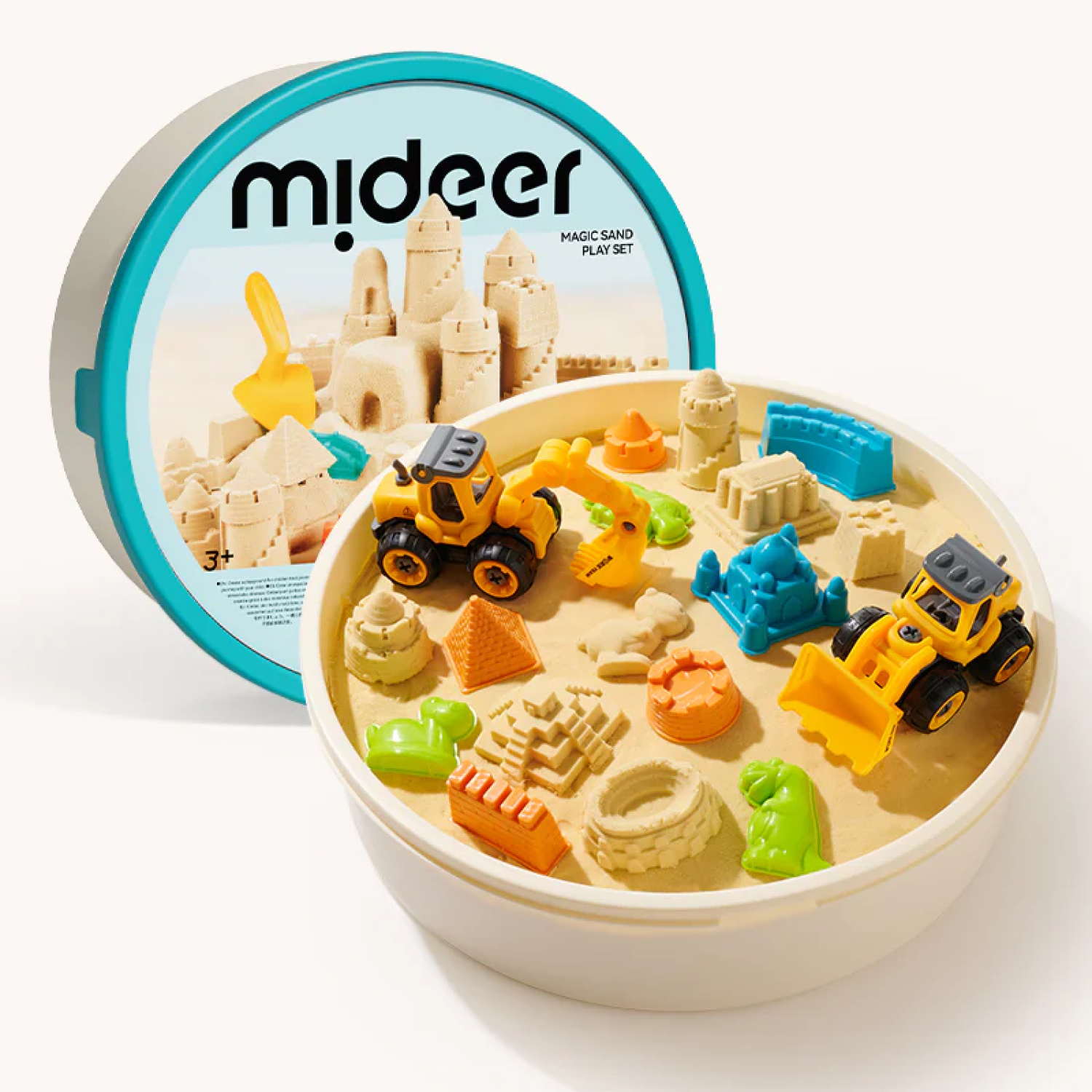 Magic sand with sandbox and accessories set mideer