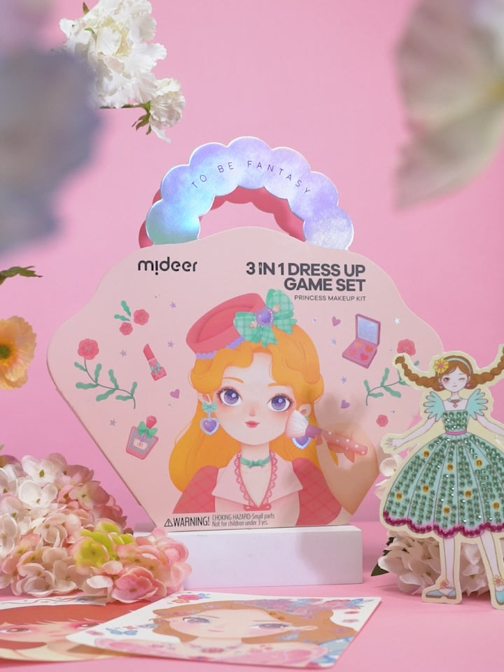 Charger la vidéo : Ensemble d'habillage 3 en 1 Mideer – Princesse de conte de fées