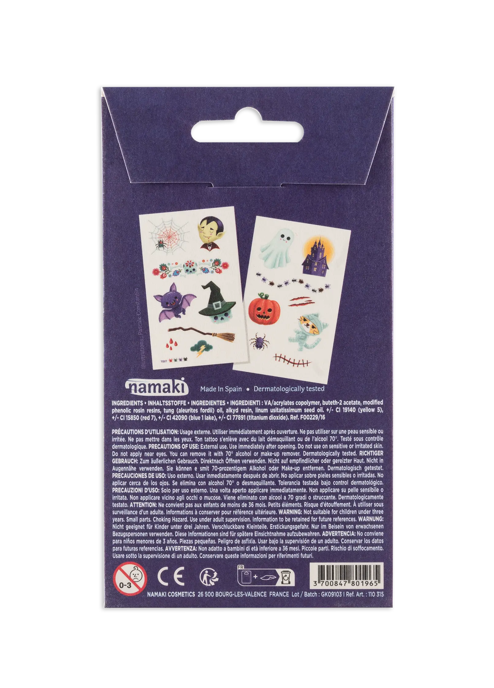 Tatuajes infantiles de Namaki - Mundos de terror